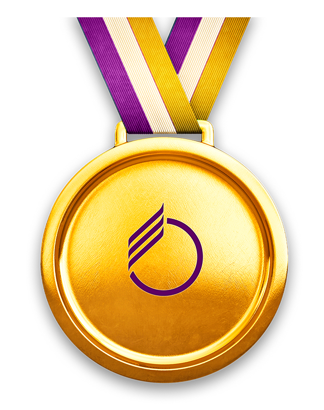 uma medalha dourada